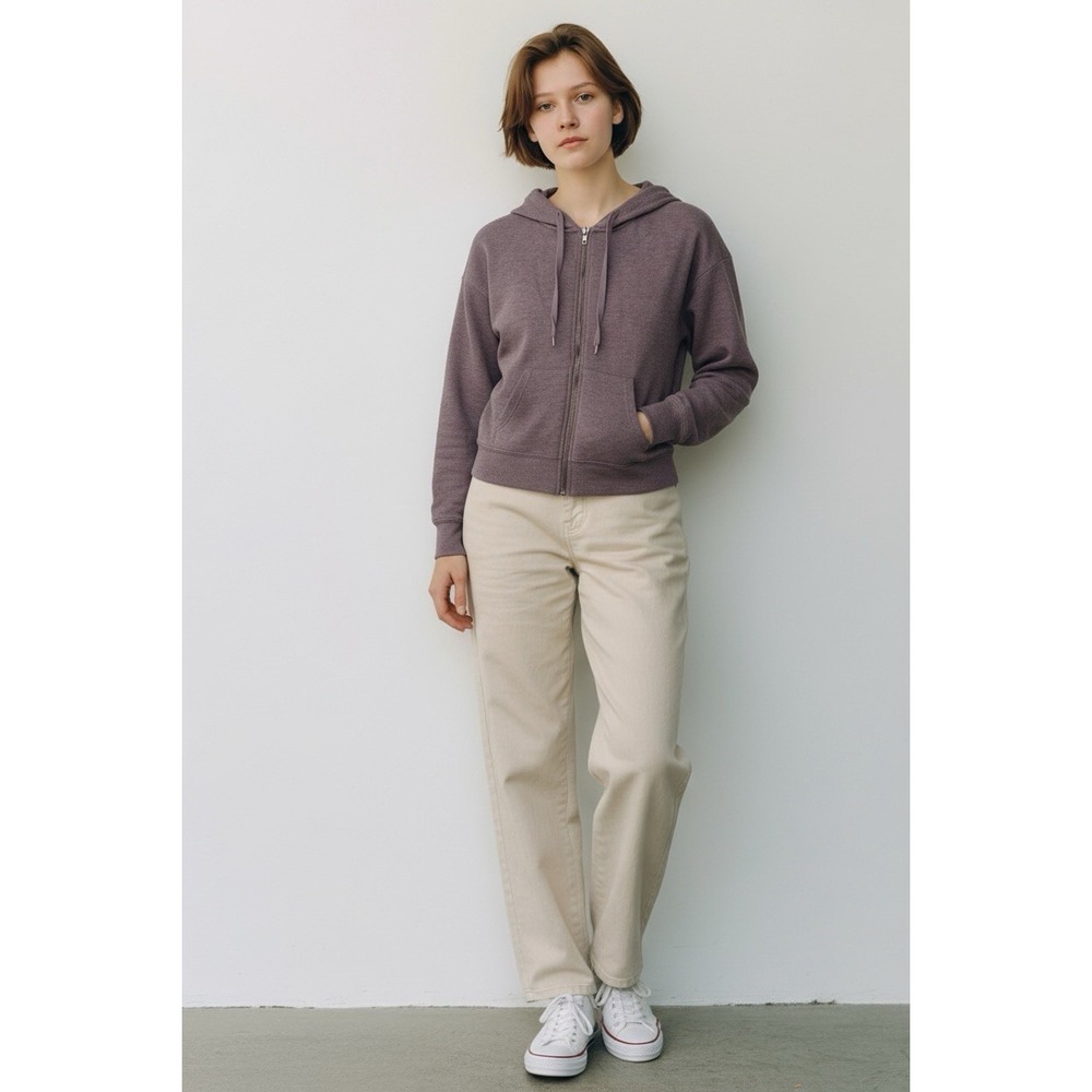 Hippie Rose Women's Full Zip‎ Cropped Sweatshirt Size Small